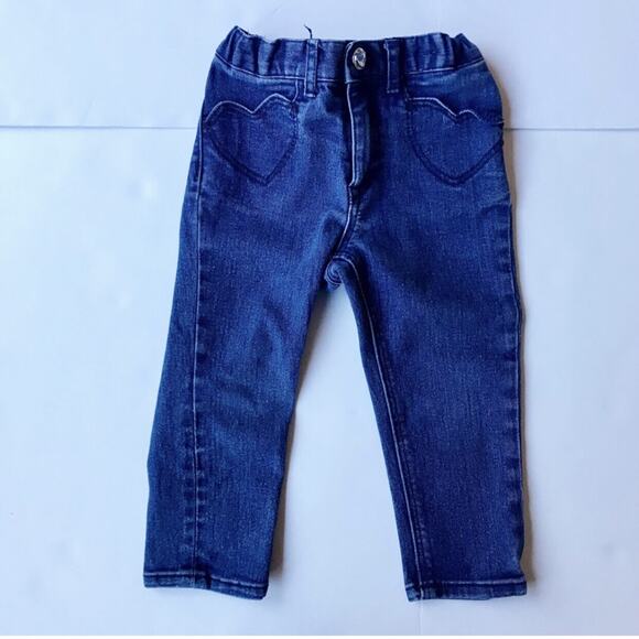 H&M Heart Patch Jeans Size 2 - Picture 2 of 6